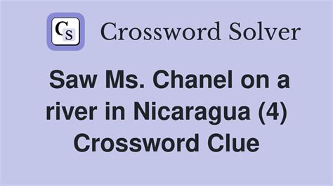 Ms. Chanel Crossword Clue: 1 Answer with 4 Letters